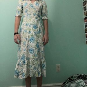 Floral wrap dress